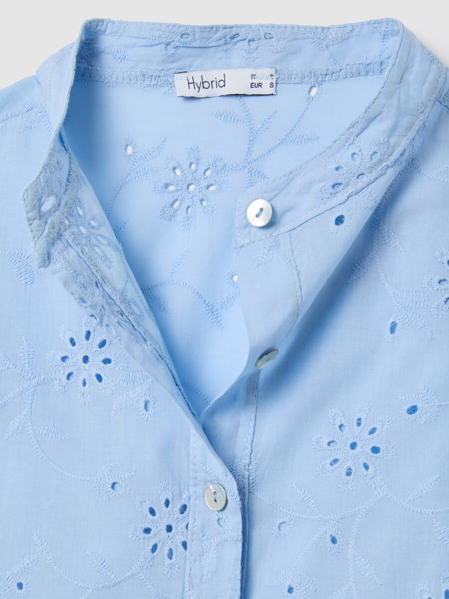 Women's Azure Pure Cotton Regular Fit Shirt_5