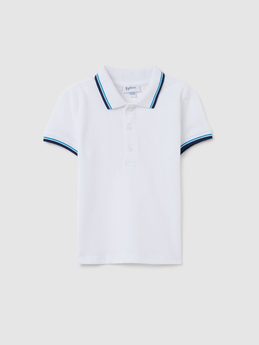 Children's pure cotton white polo regular fit_0