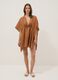 Brown pure linen kaftan_1