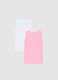Girls' Multicolour Vest Twin Pack in Pure Cotton Regular Fit_1