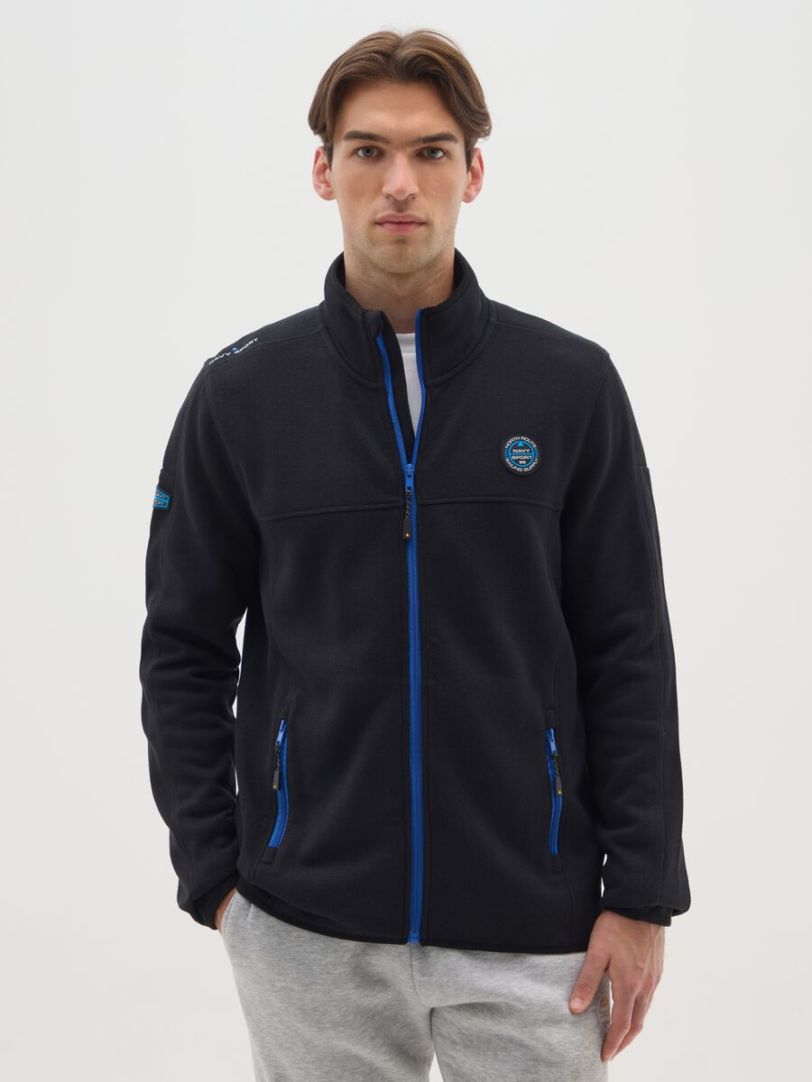 Heavy Black Jacket with Zip_0