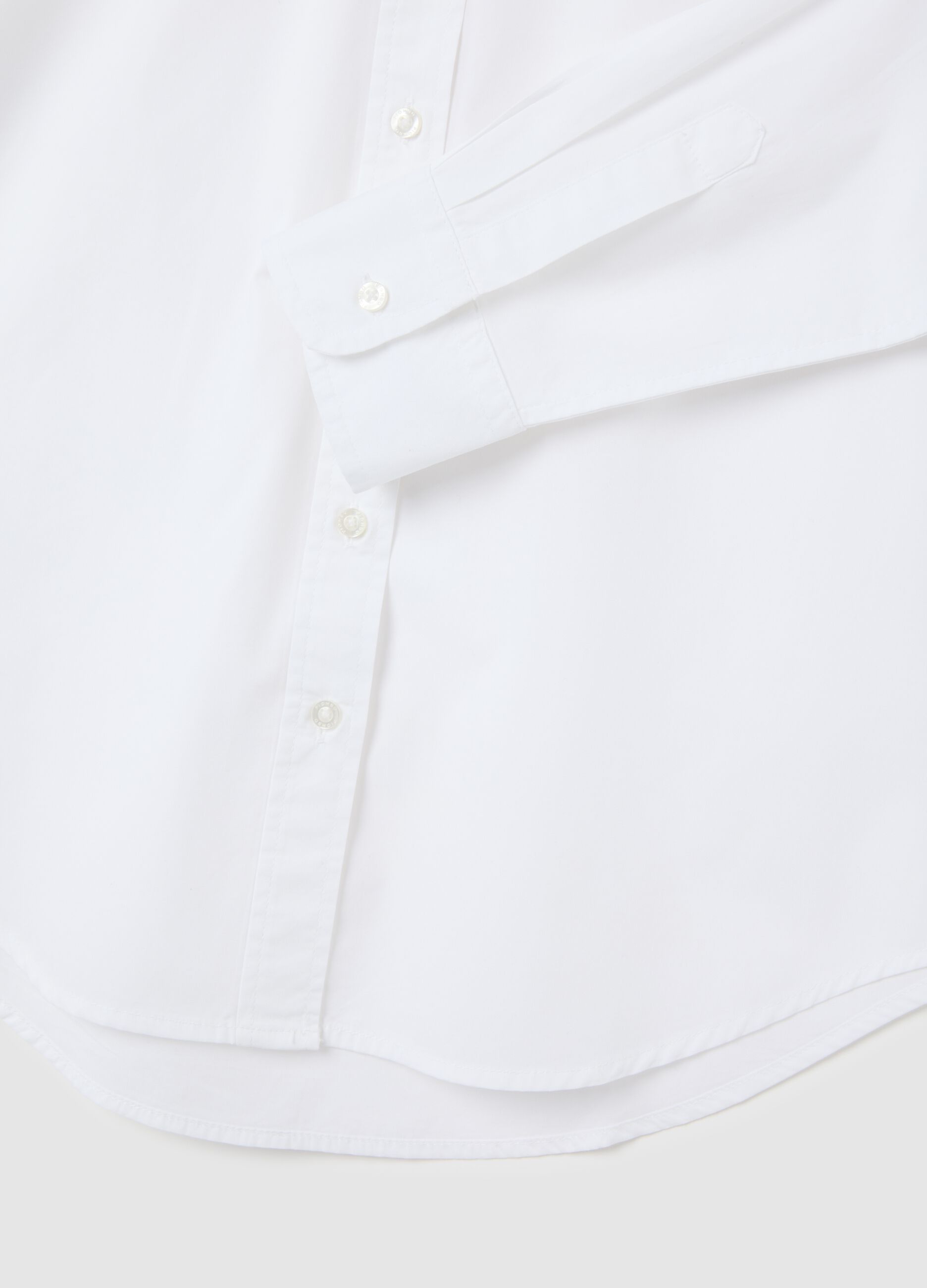 White pure cotton regular fit shirt