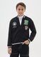 Black cotton blend kids' sweatshirt regular fit with Celtics logo_0