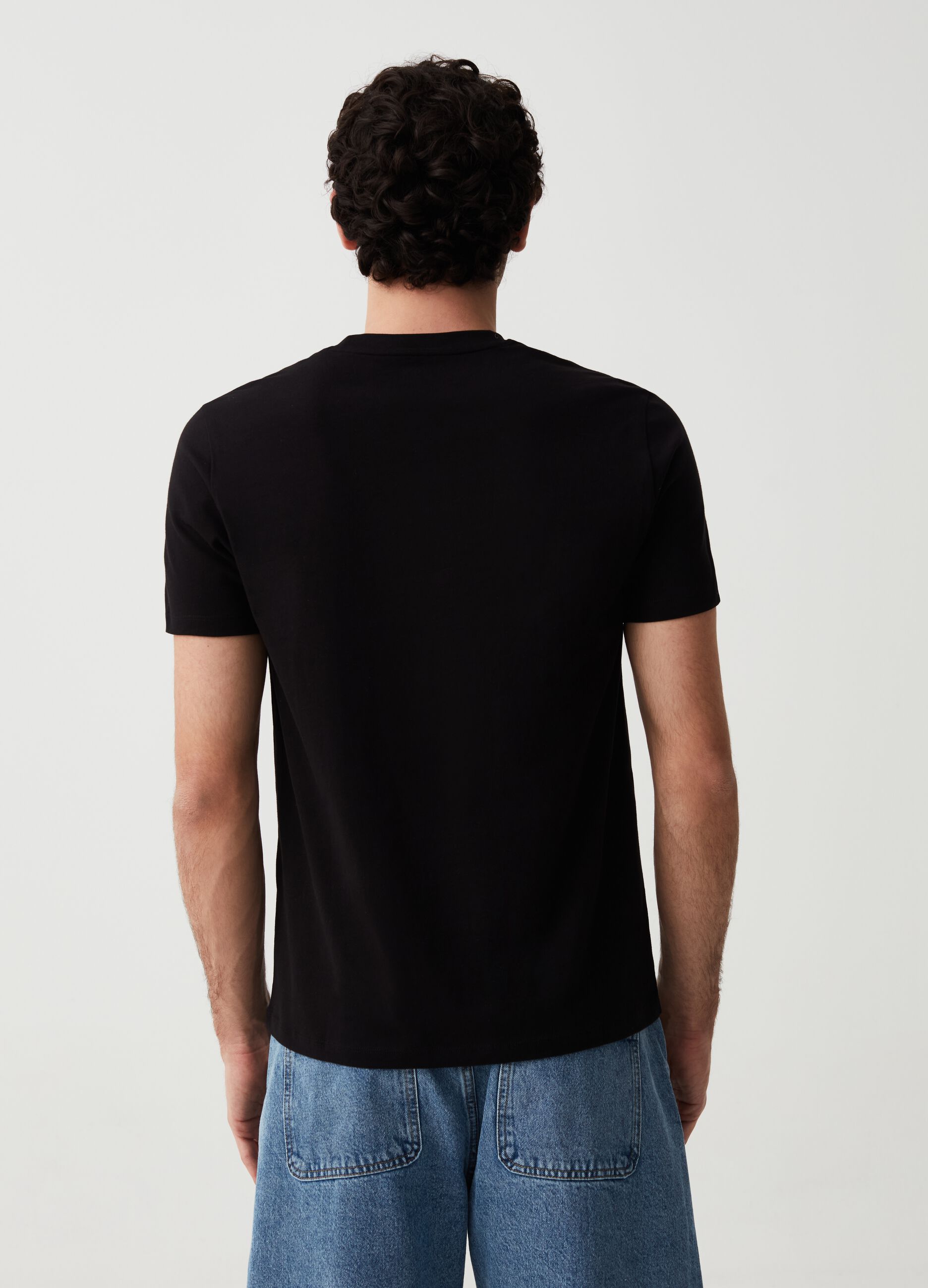 Organic cotton T-shirt with round neck