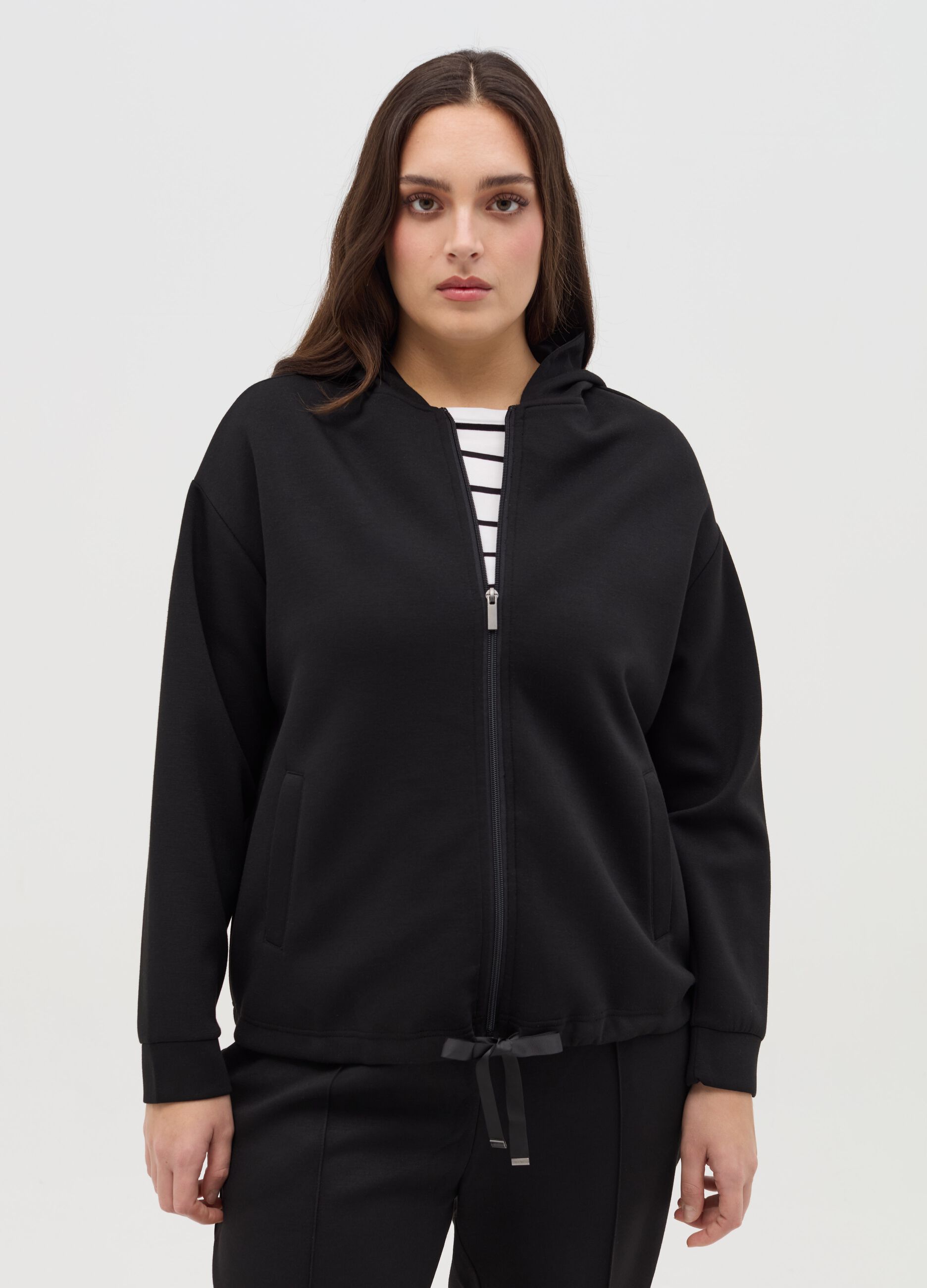 Curvy full-zip with hood