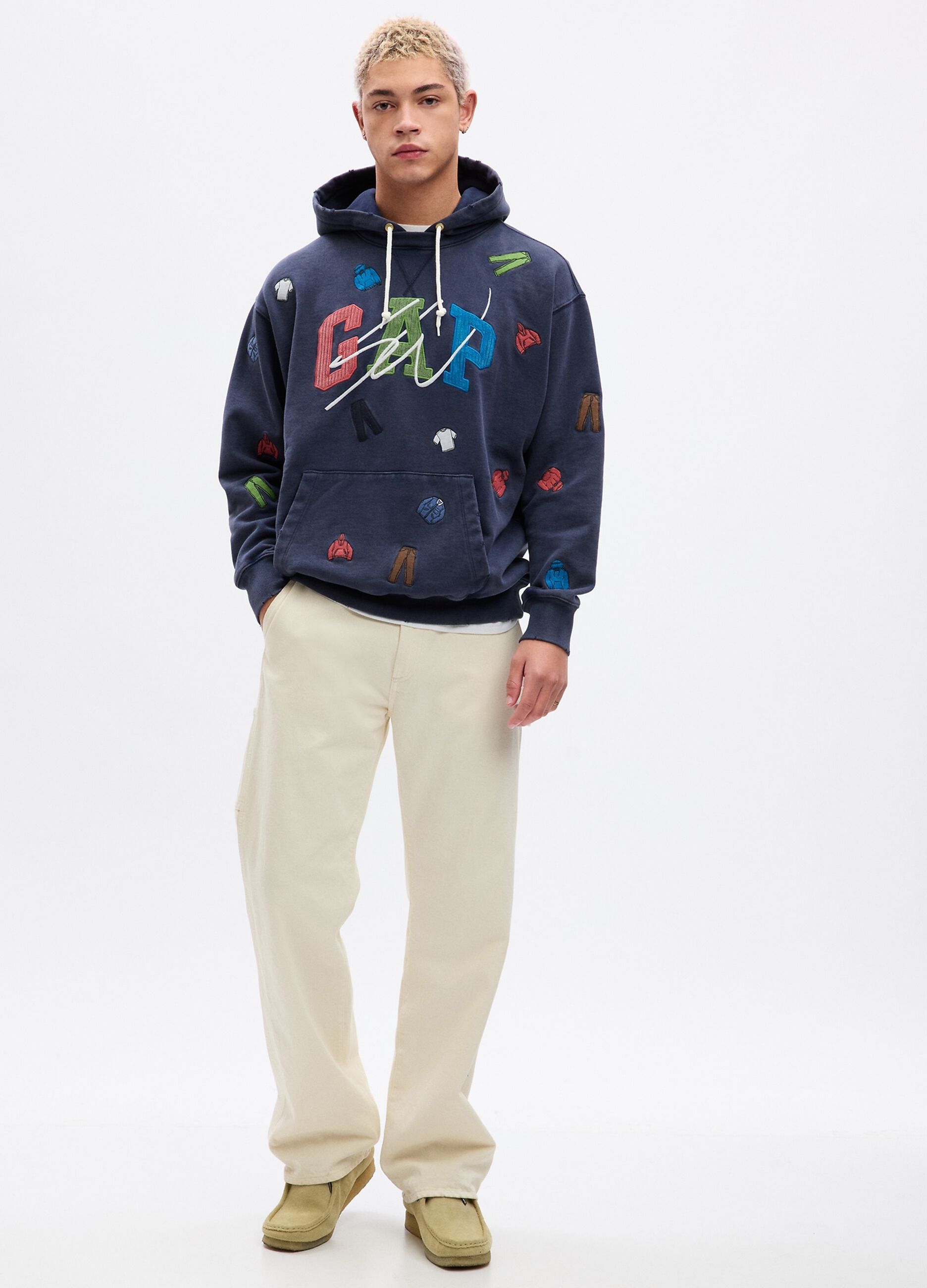 Ovs Felpa con cappuccio e ricamo all-over Sean Wotherspoon