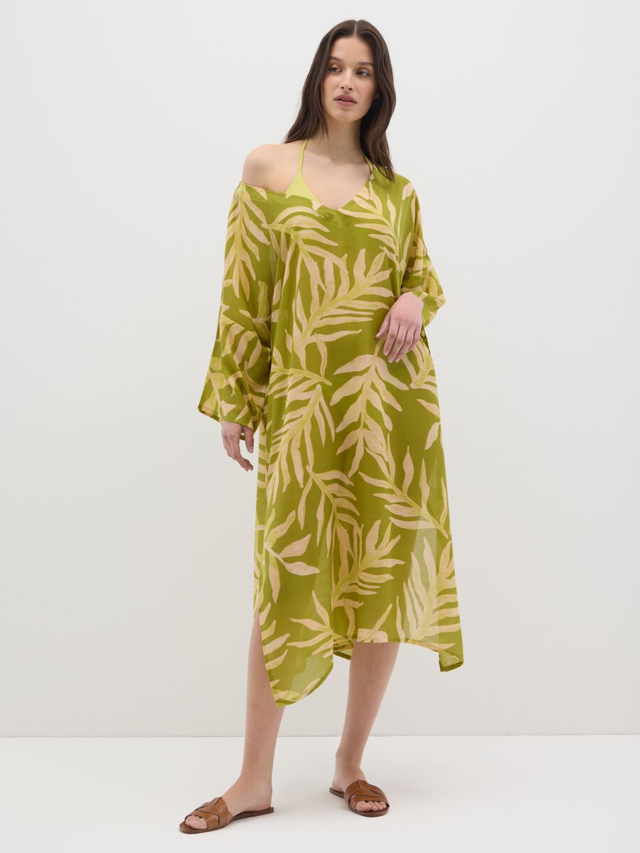 Women's Kaftan Dress in Multi-Colour Blend_0