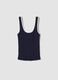 Blue pure cotton tank top_4