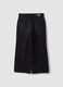 Black denim wide-leg jeans in pure cotton_6