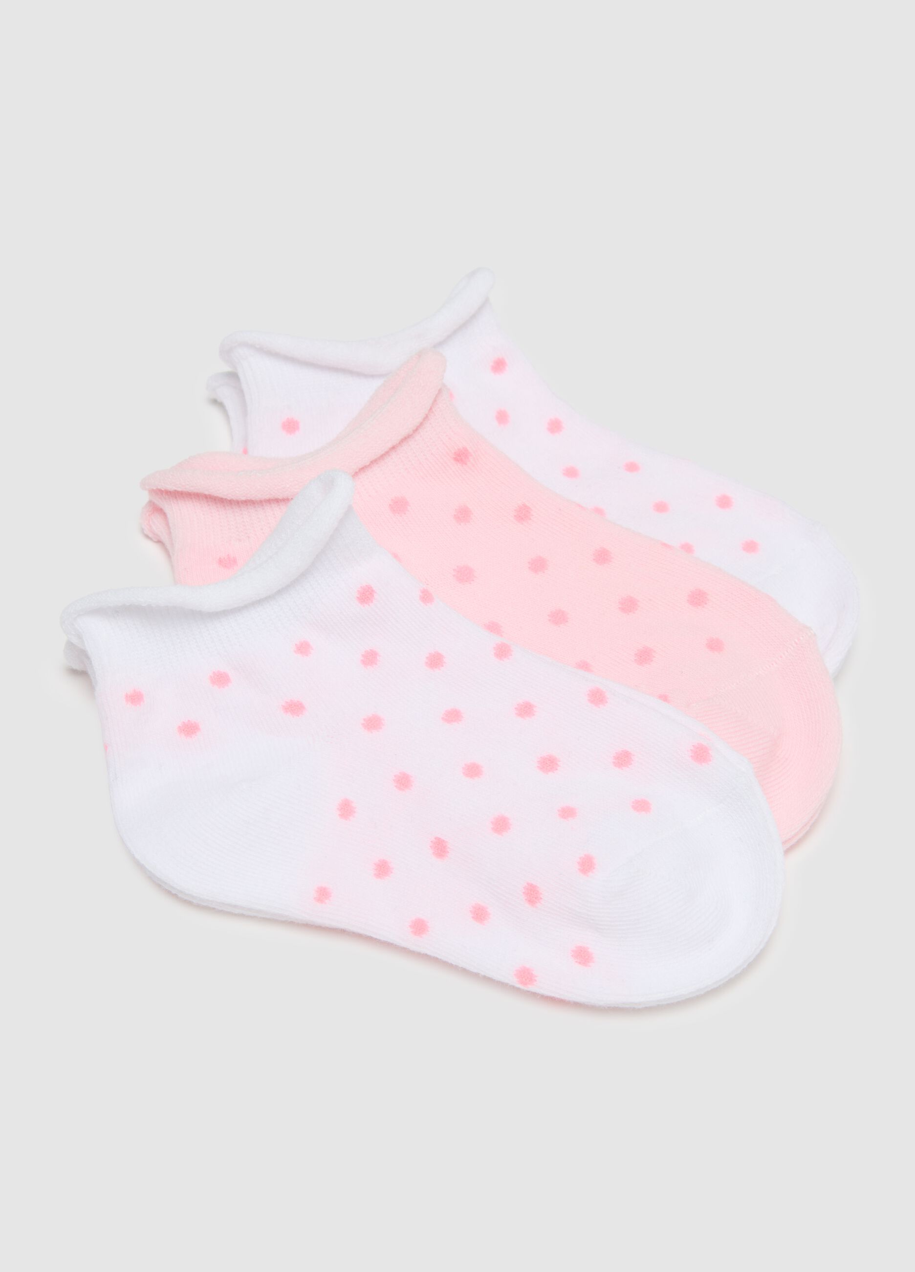 Girls' Cotton Multicolour Polka Dot Socks