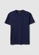 Blue short sleeve pure cotton t-shirt regular fit_4