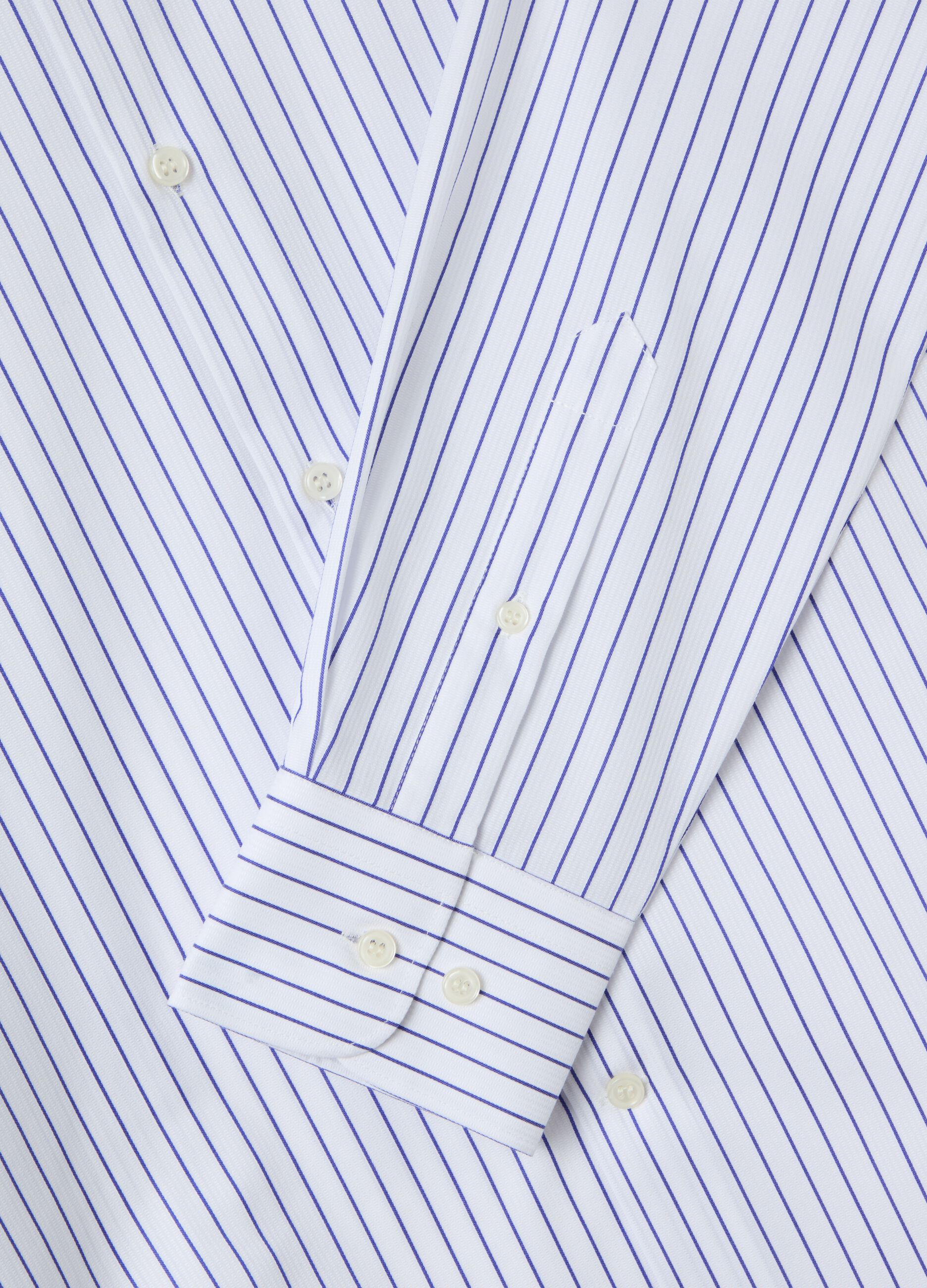 Camicia slim fit no iron a righe