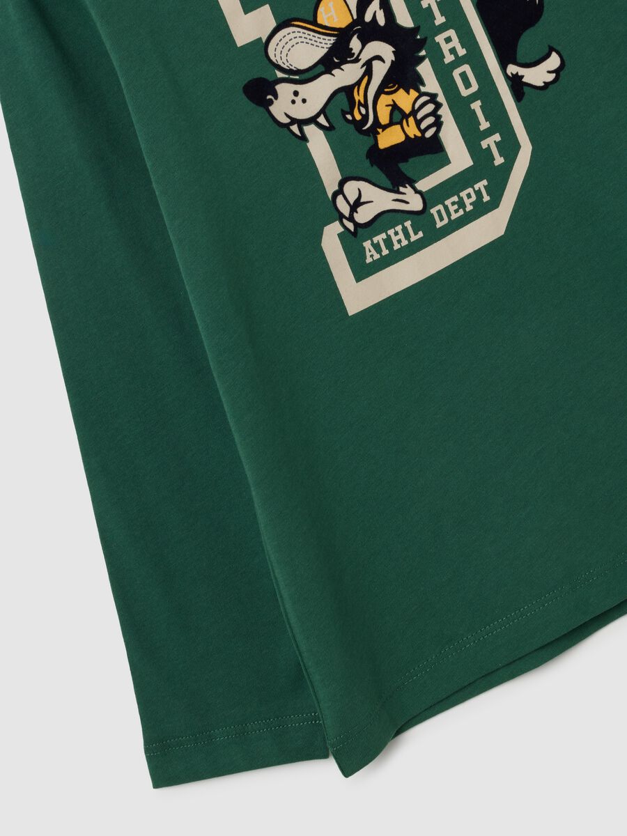 Children's green pure cotton t-shirt, regular fit_3