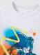 White children's T-shirt in pure cotton with Sonic print_2