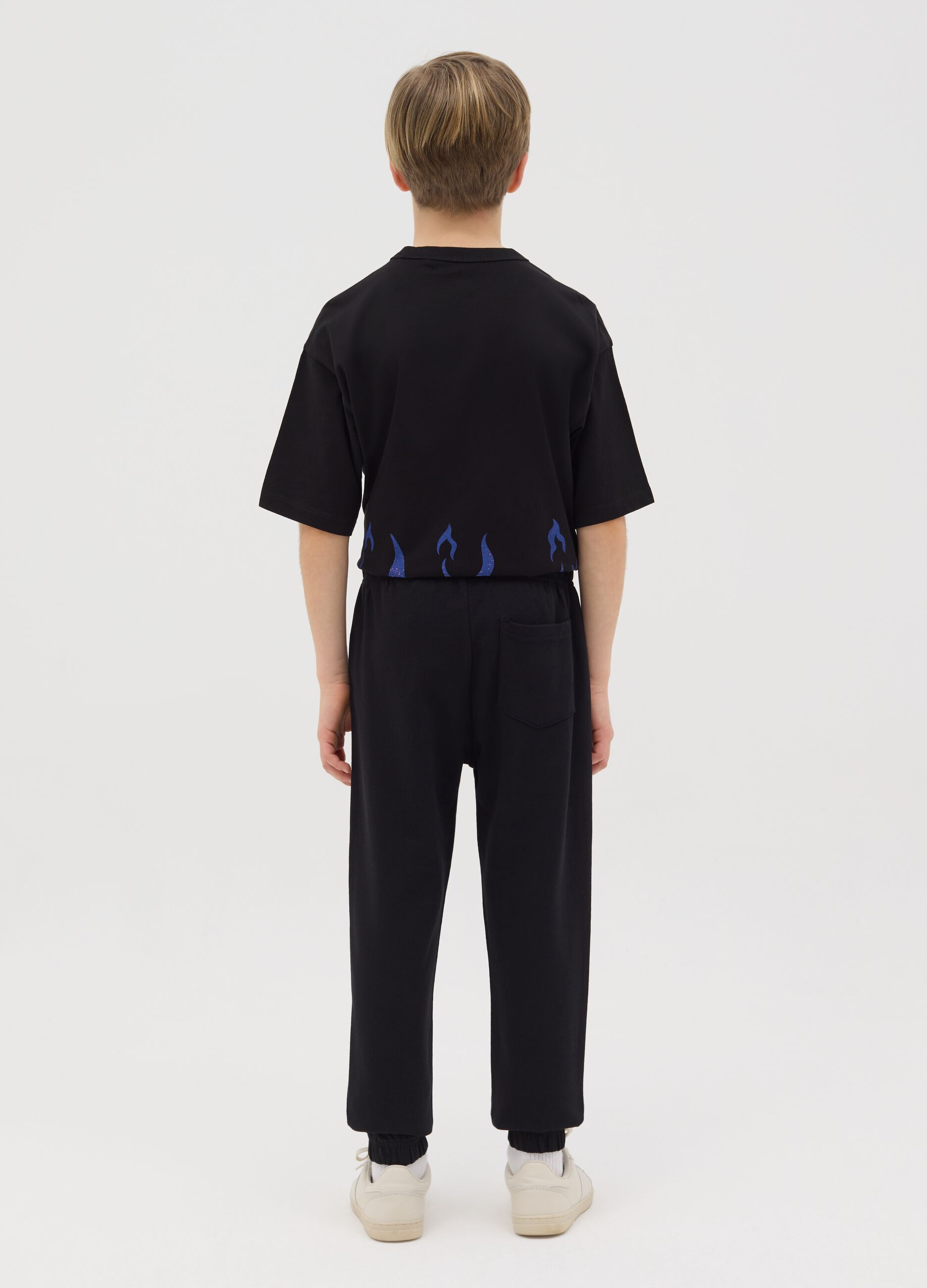 Joggers in cotone con coulisse
