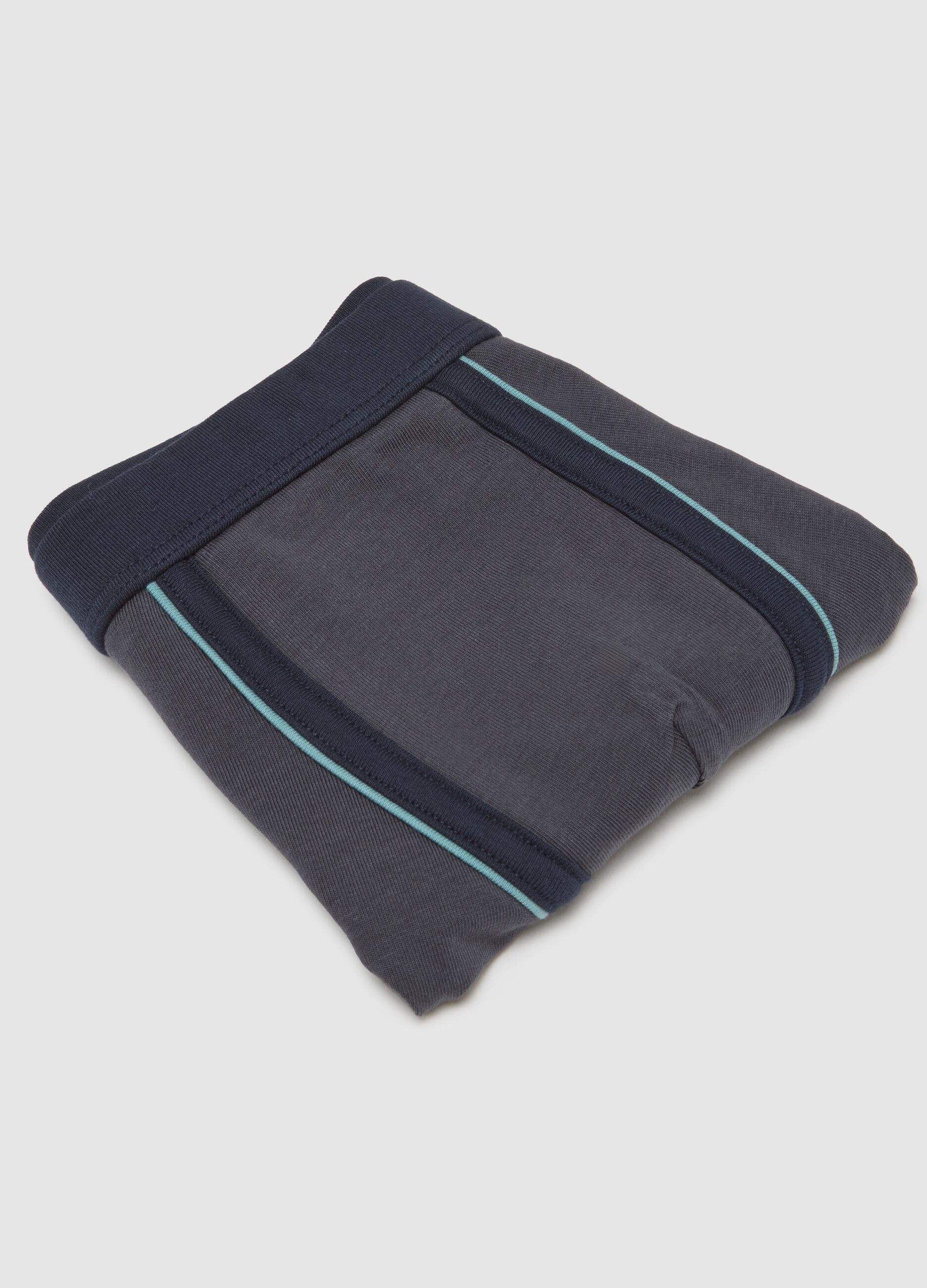 Boys' Blue Stretch Cotton Boxers