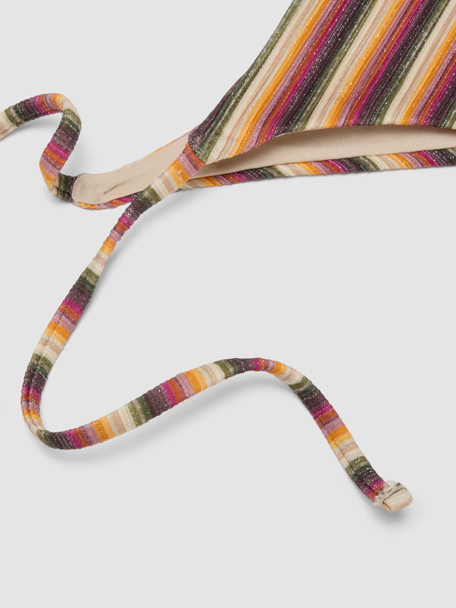 Multicolour striped stretch bikini bottoms_5