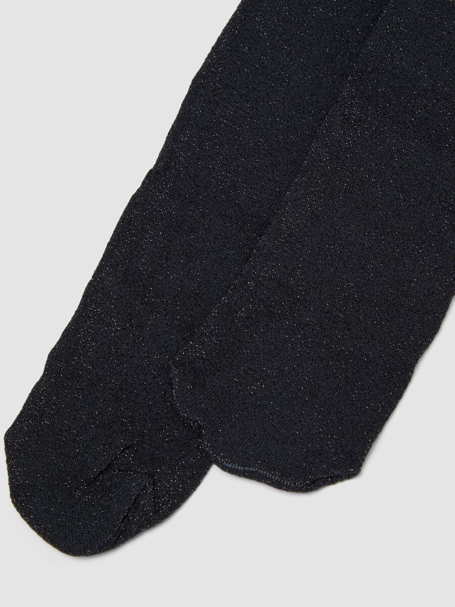 Blue stretch tights with shimmering threads_1