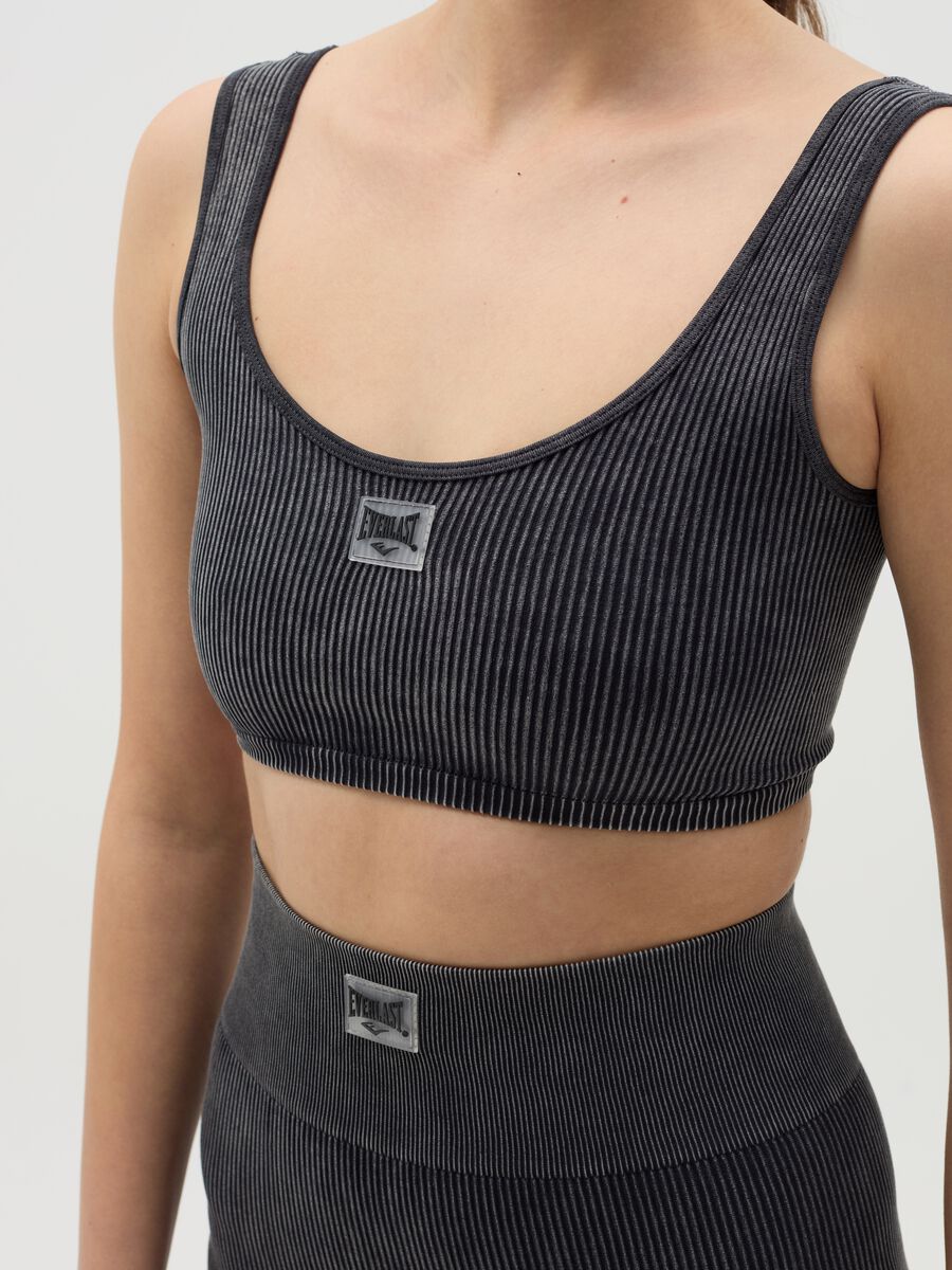 Grey ribbed crop sports top_3
