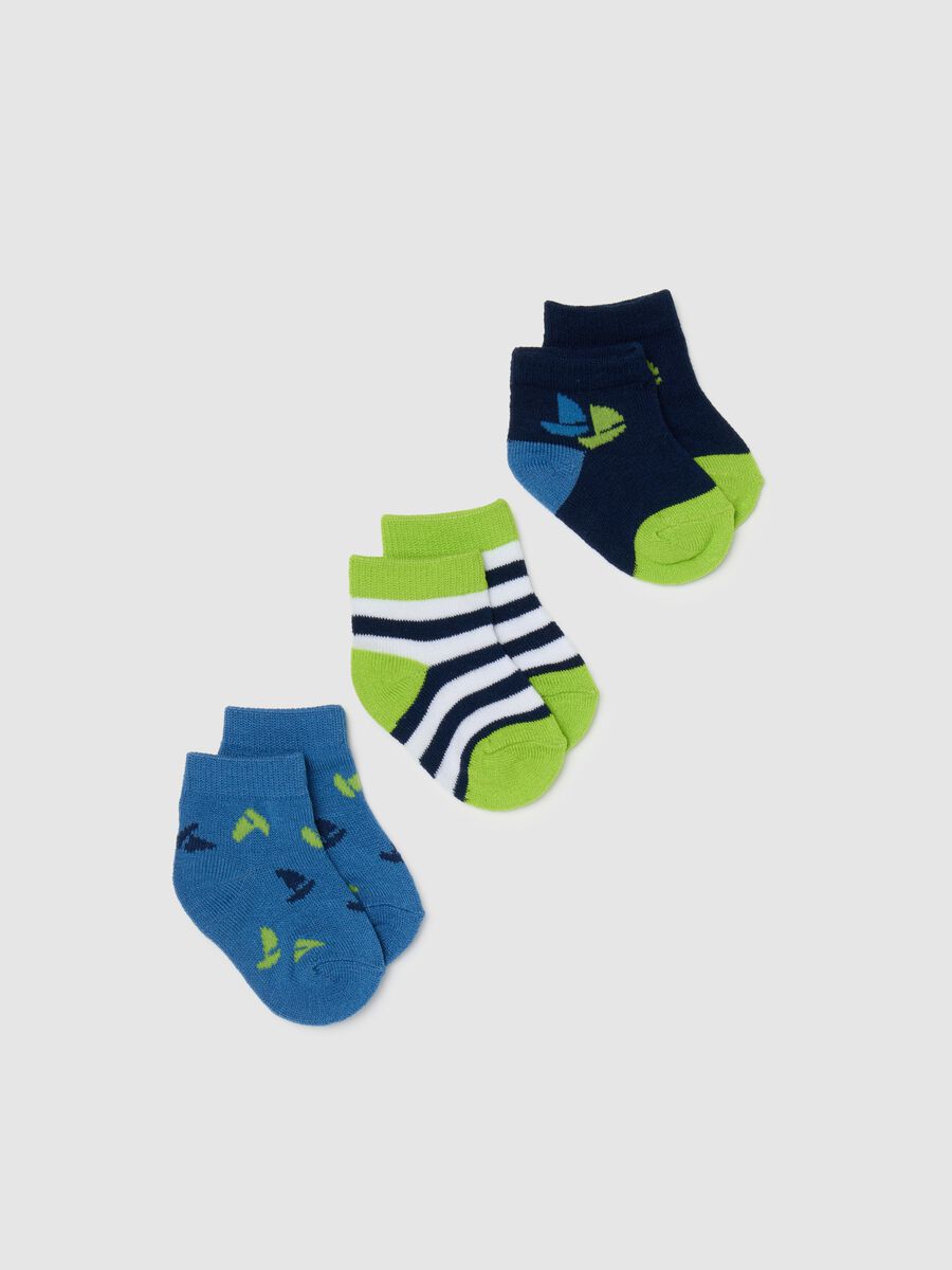 Multicolour Cotton Blend Children's Sock Set_0