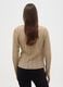 Beige striped regular fit V-neck jumper_2
