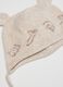 Beige cotton hat and booties for babies with regular fit_2