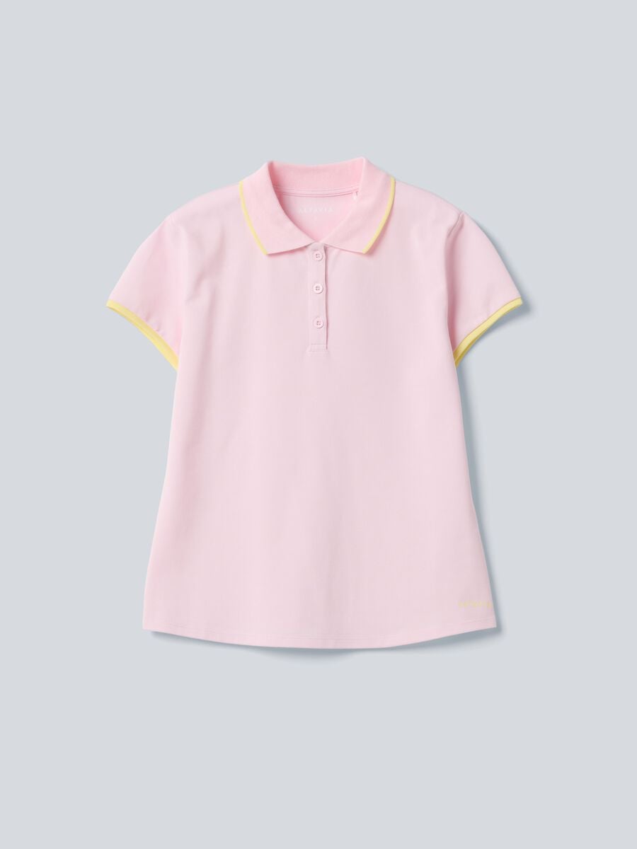 Polo sportiva rosa ALTAVIA COURT in cotone elasticizzato_4