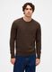 Brown Wool and Polyamide Jumper_0