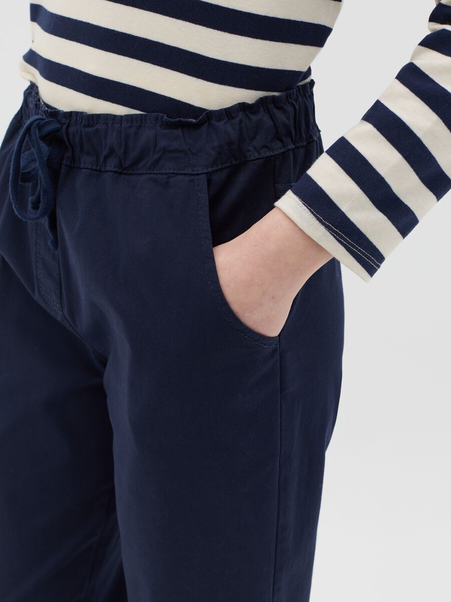 Blue trousers in stretch cotton_2