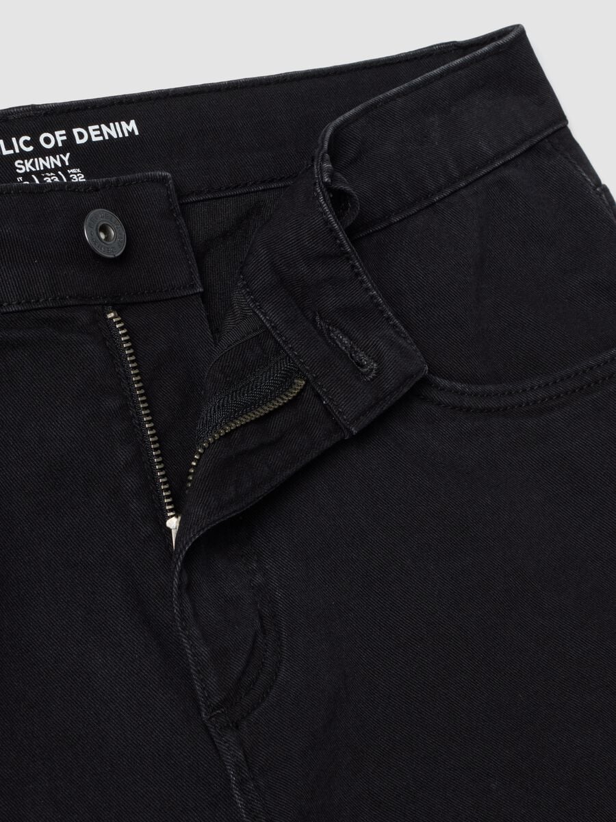 Black skinny-fit denim jeans in stretch cotton_6
