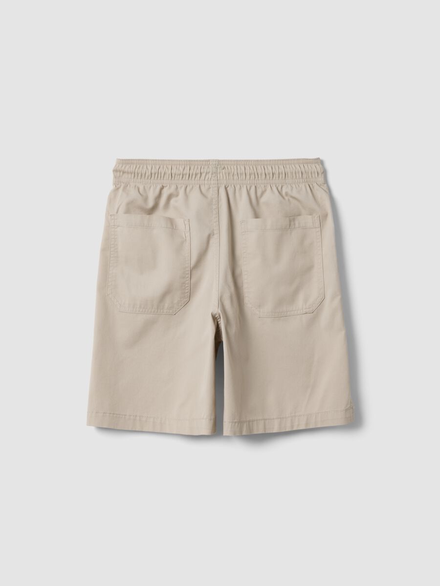 Bermuda beige in puro cotone da ragazzo regular fit_4
