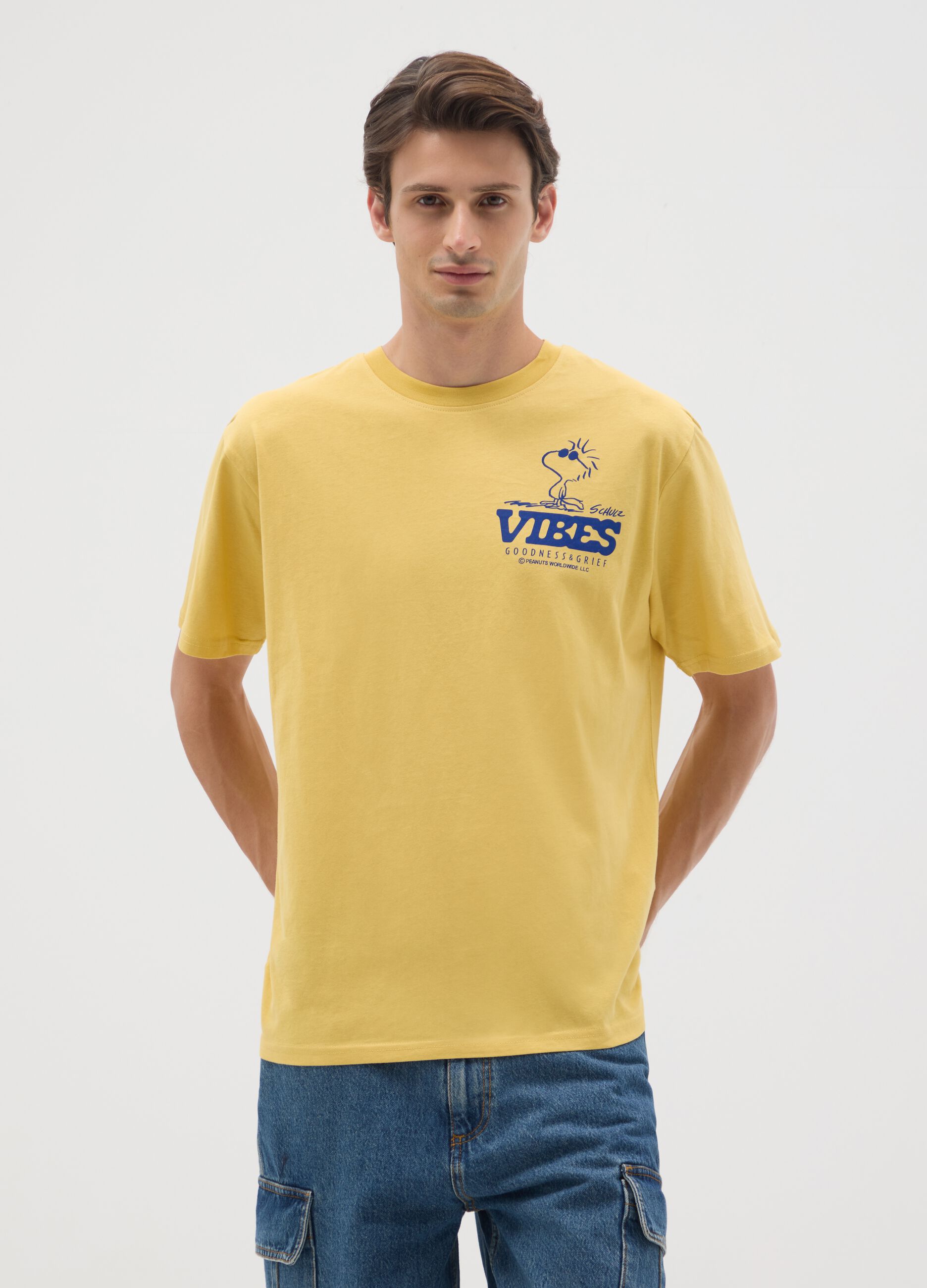 Yellow Pure Cotton T-shirt Relaxed Fit