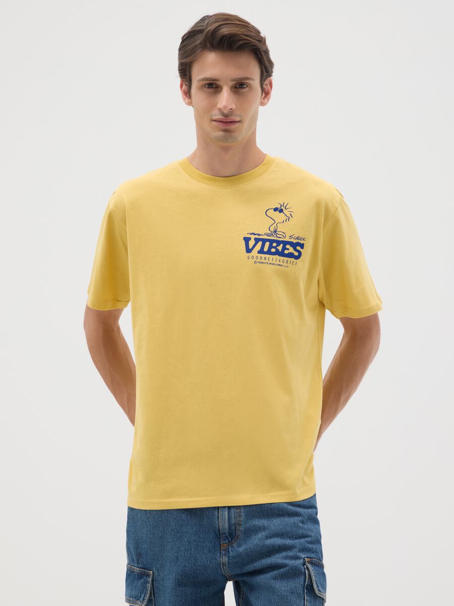 Yellow Pure Cotton T-shirt Relaxed Fit_0