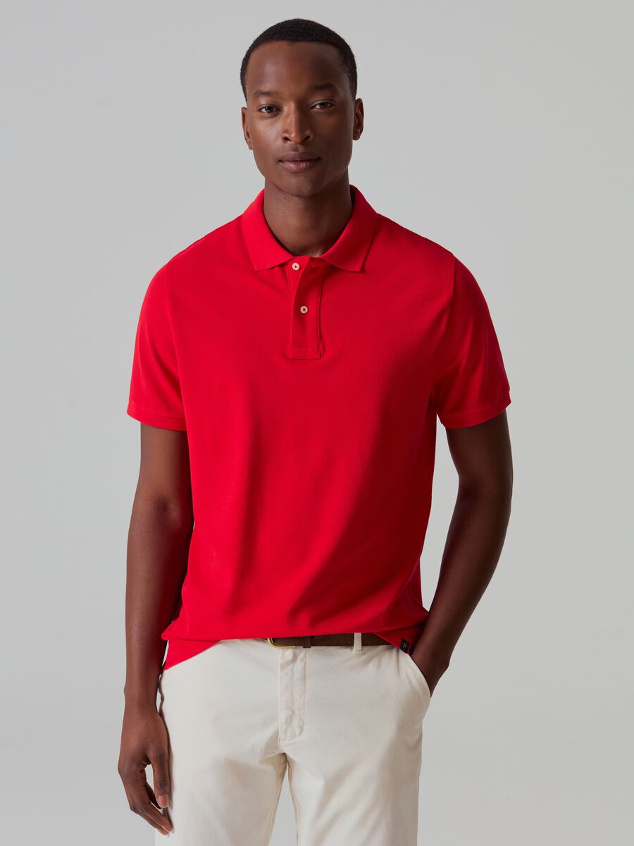 Supima cotton piquet polo shirt_0