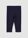 Girls' Blue Stretch Cotton Leggings_0