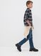 Blue pure cotton regular-fit jeans for boys_0