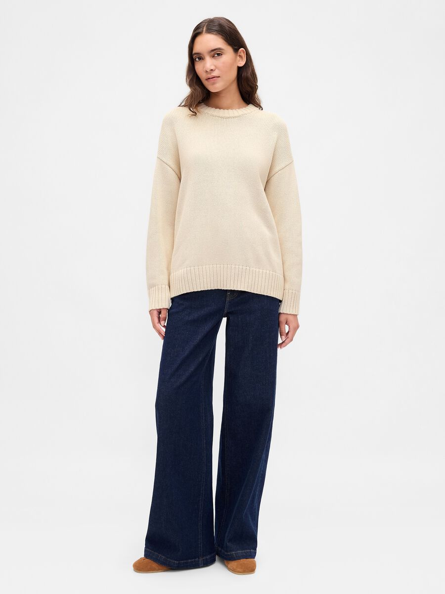 Pullover beige in cotone_2