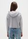 Grey Hooded Oversize Fit Sweater for Girls_1