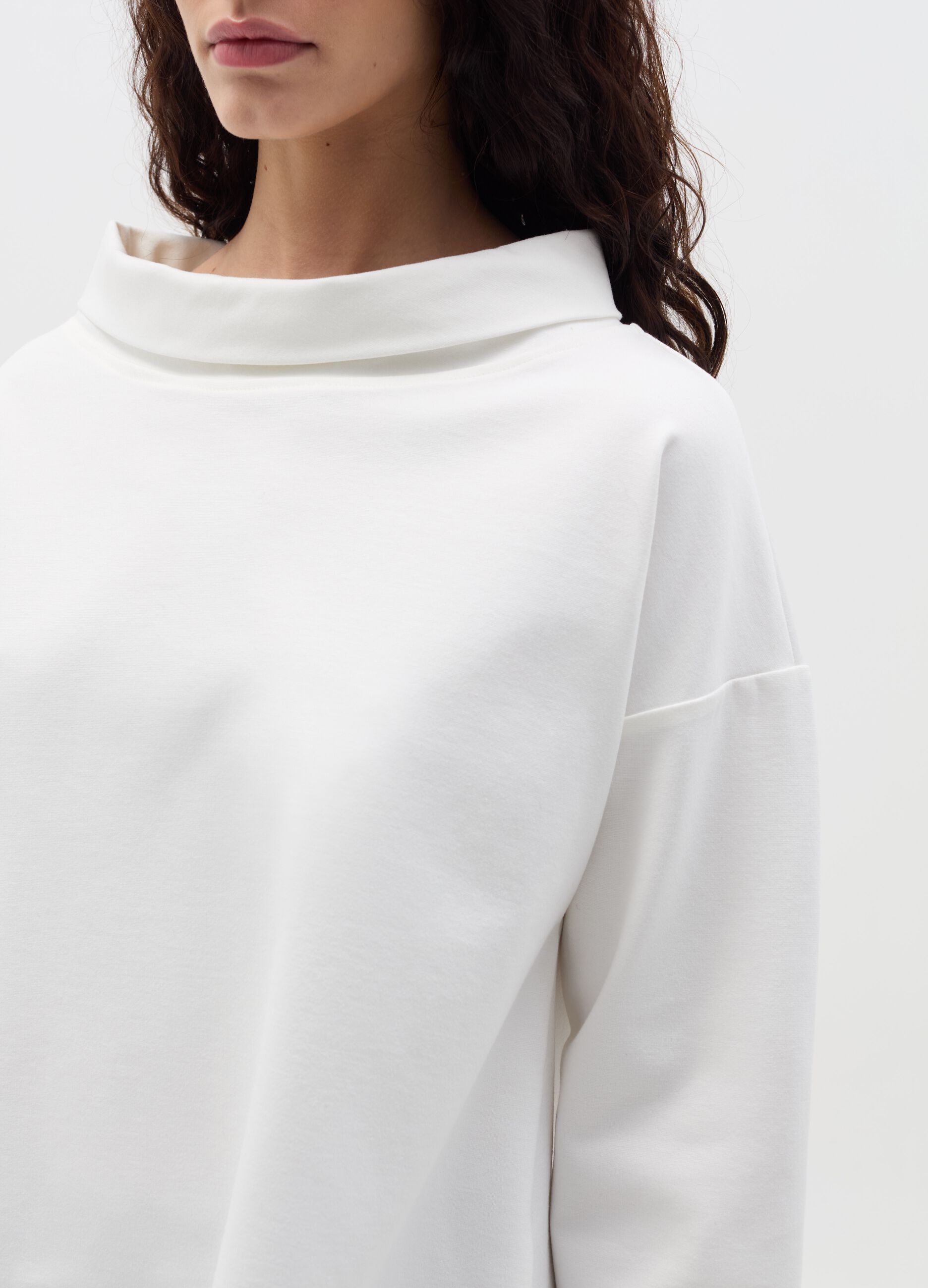 Blouse with cowl neck
