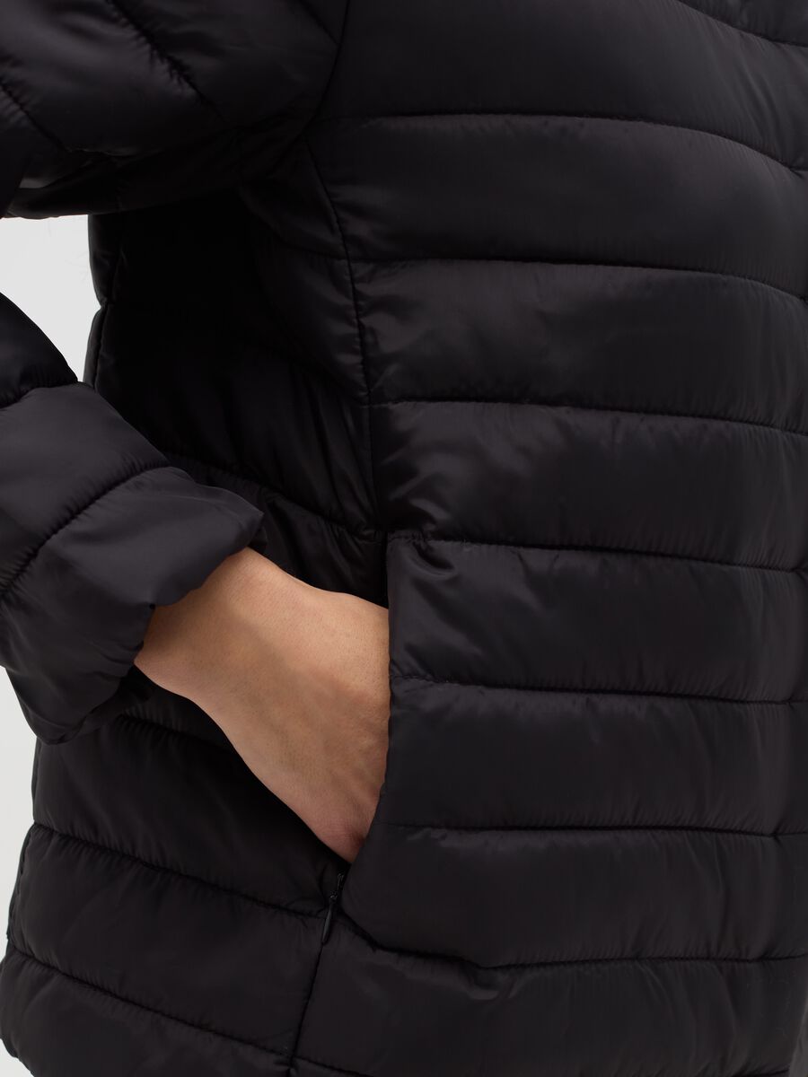 Ultralight short down jacket with high collar_3