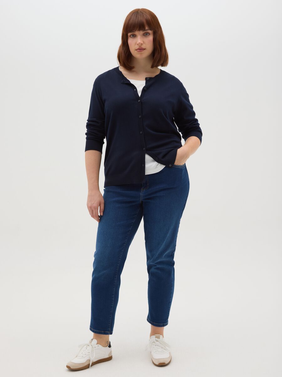 Blue cardigan with buttons_1