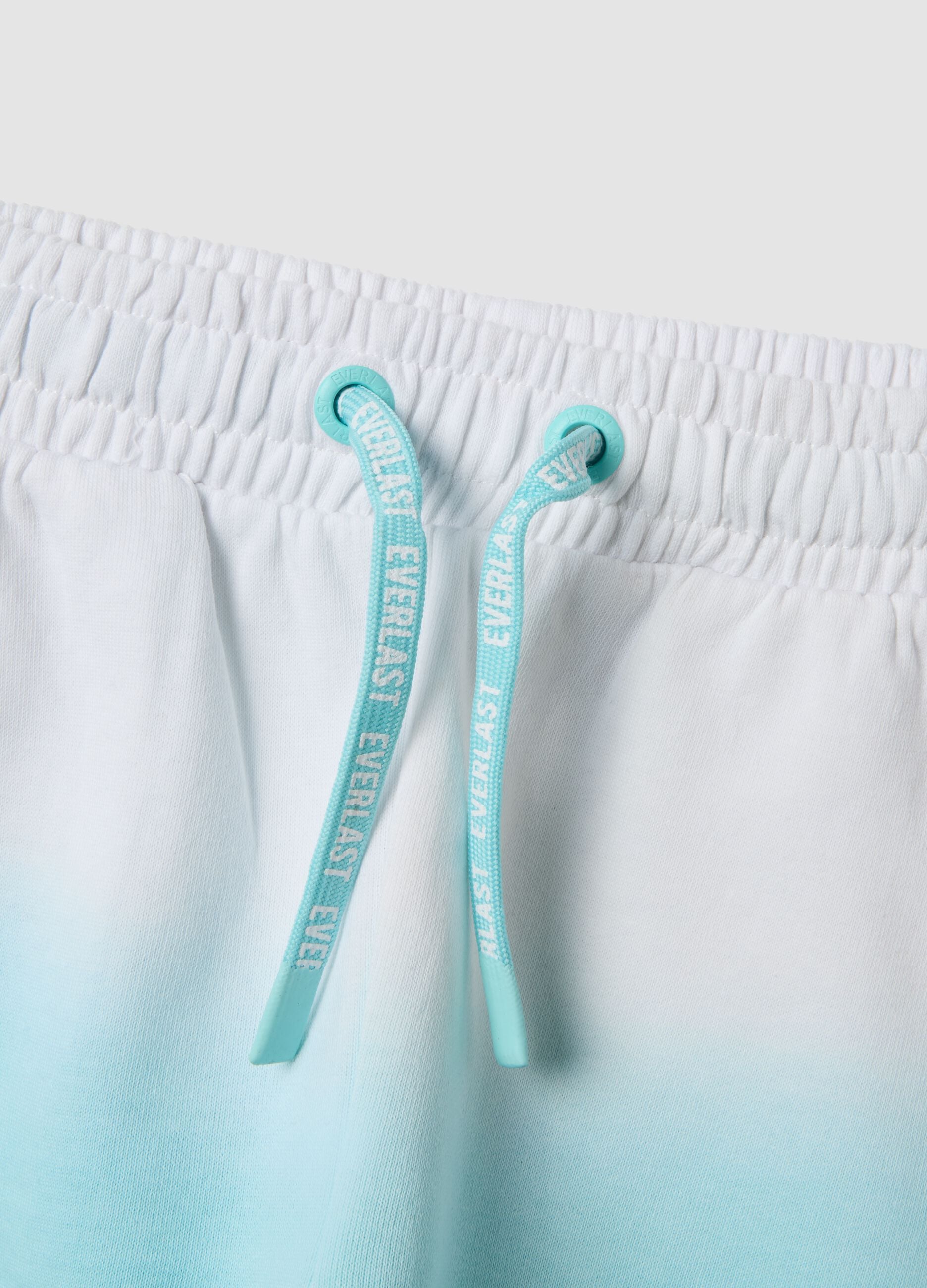 Short azzurri in misto cotone con vita elastica per bambina regular fit
