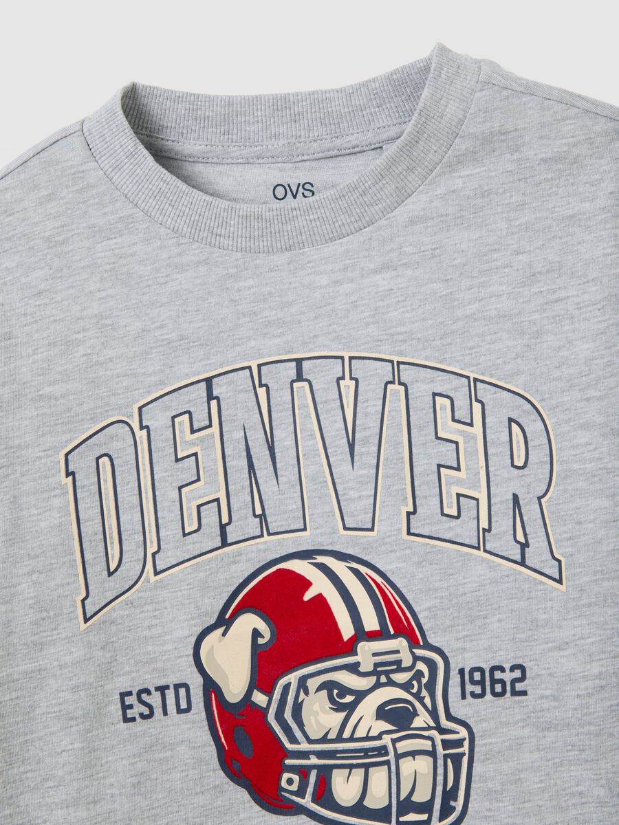 Kids' Grey Cotton T-shirt Regular Fit_2