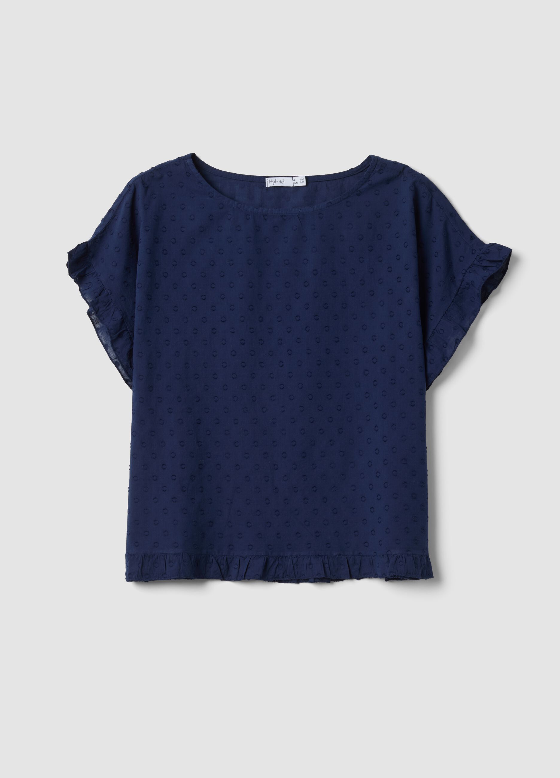 Blue pure cotton blouse