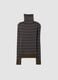 Brown striped fitted crew-neck jumper in viscose blend_1