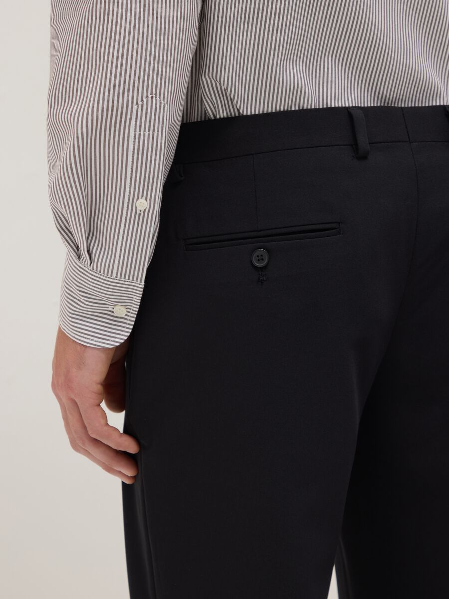 Multicolour Striped Cotton Blend Shirt - Regular Fit_3