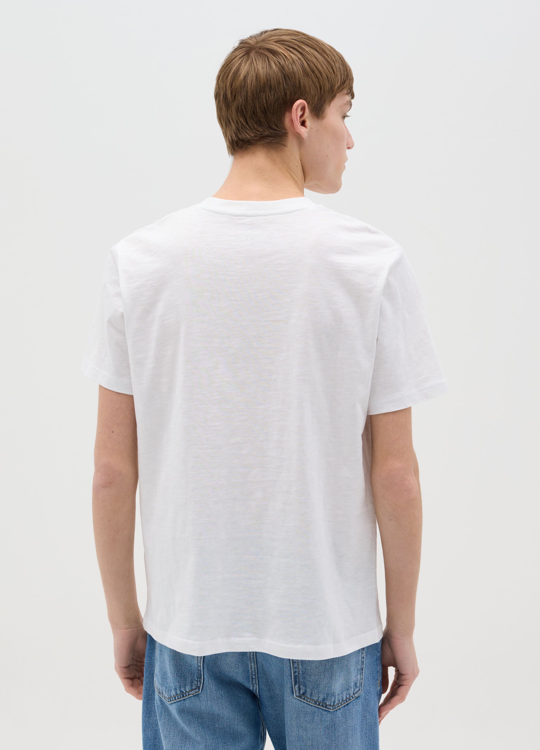Cotton T-shirt with "1990'S" racing car print