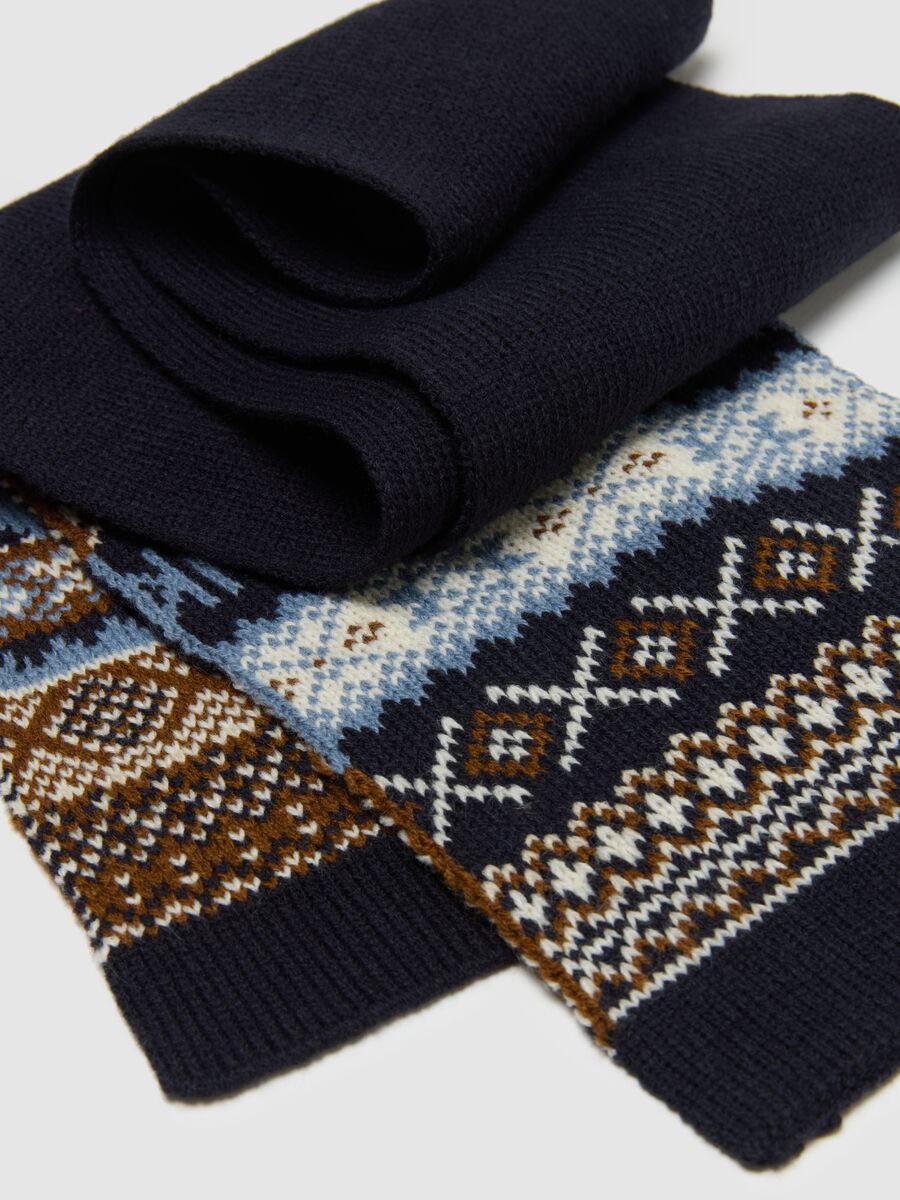 Child's Multicolour Scarf with Geometric Pattern_2