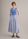Multicolour striped skirt in a viscose-linen blend_0