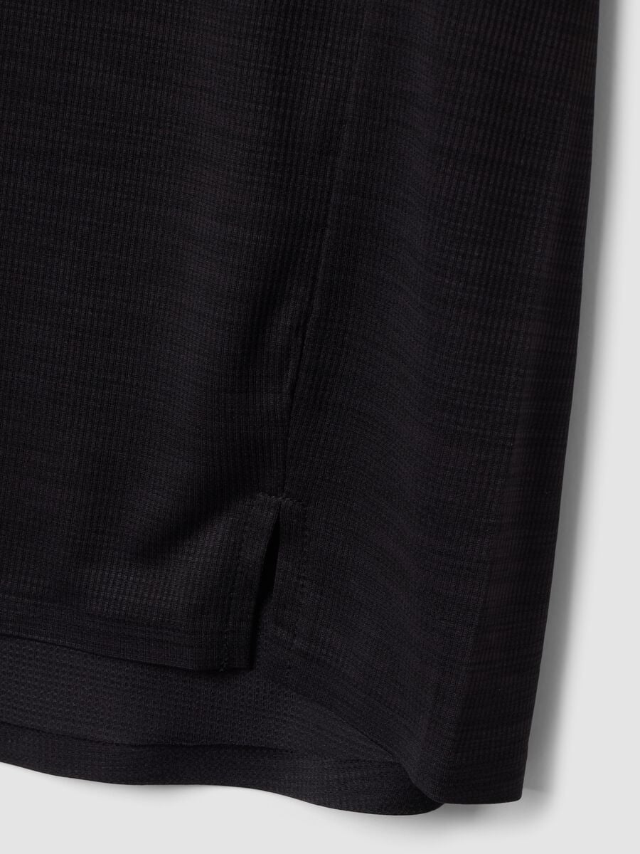 T-shirt traspirante nera girocollo slim fit ALTAVIA RUNNING_3